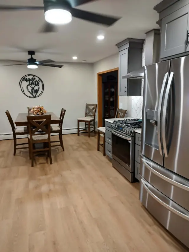 Gas range & stainless vent hood